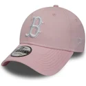 rozowa-czapka-z-zakrzywionym-daszkiem-9forty-essential-boston-red-sox-mlb-od-new-era-regulowana