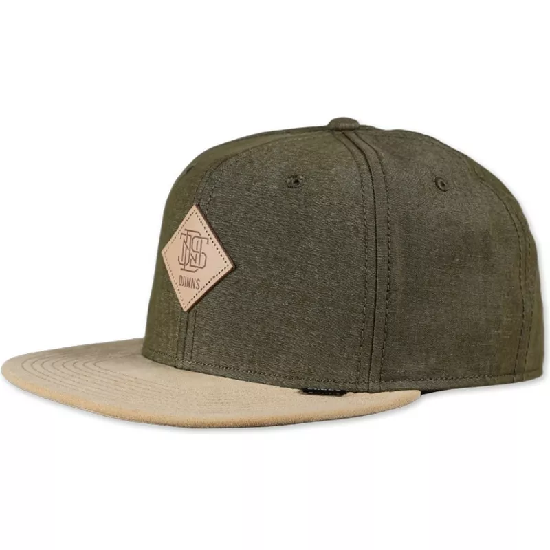 czapka-6-panel-zielona-snapback-melange-twill-djinns