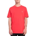 t-shirt-krotki-rekaw-czerwona-stone-blank-true-red-volcom