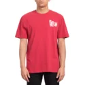 t-shirt-krotki-rekaw-czerwona-volcom-panic-burgundy-heather-volcom