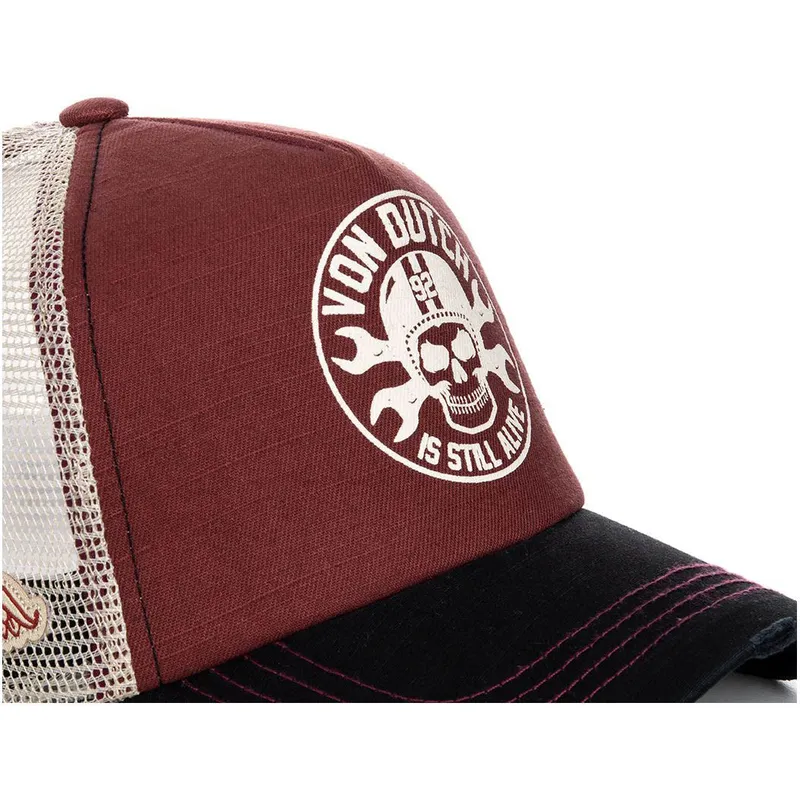 kepure-islenkta-raudona-snapback-bor-von-dutch