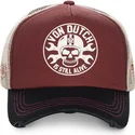 kepure-islenkta-raudona-snapback-bor-von-dutch