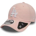rozowa-zakrzywiona-czapka-regulowana-9twenty-dryera-packable-los-angeles-dodgers-mlb-od-new-era