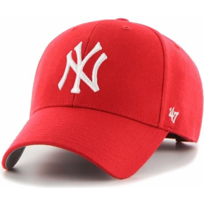 kepure-islenkta-raudona-reguliuojamas-vaikams-mvp-new-york-yankees-mlb-47-brand