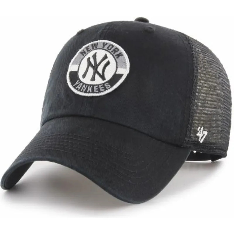 kepure-islenkta-juoda-snapback-clean-up-porter-new-york-yankees-mlb-47-brand