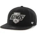 kepure-plokscia-juoda-snapback-captain-no-shot-los-angeles-kings-nhl-47-brand
