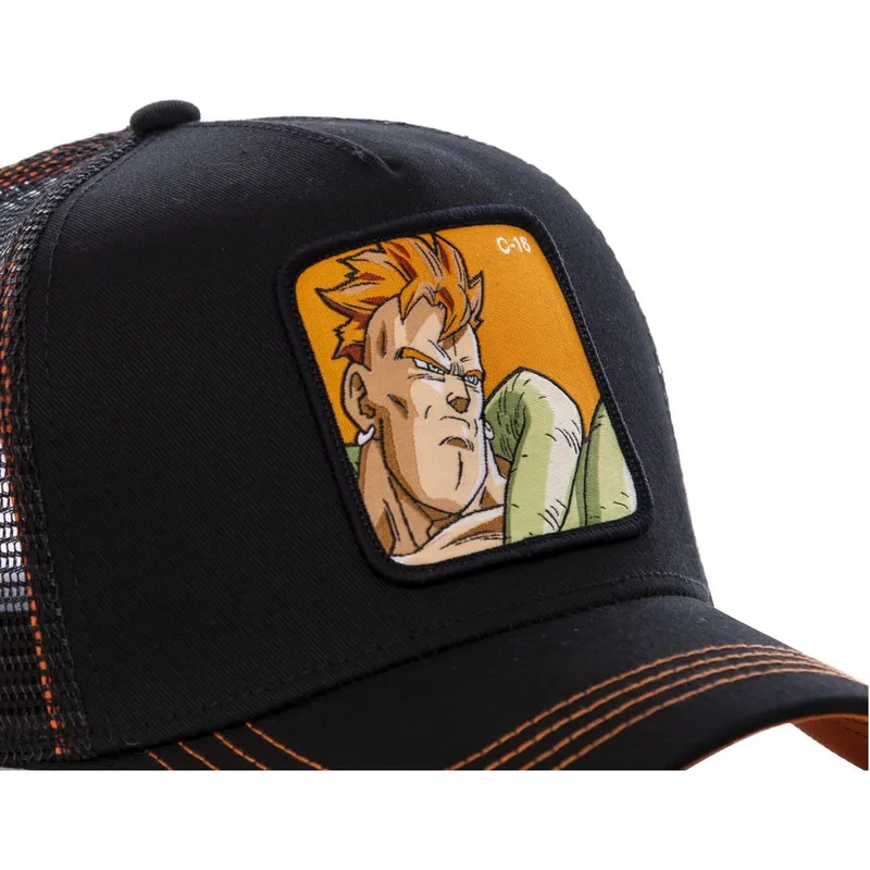 kepure-islenkta-juoda-snapback-androide-c16b-c-16-dragon-ball-capslab
