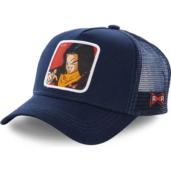 kepure-islenkta-tamsiai-melyna-snapback-androide-c17a-c-17-dragon-ball-capslab