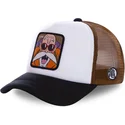 biala-brazowa-i-czarna-czapka-truckerka-master-roshi-kam3m-dragon-ball-od-capslab
