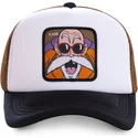 capslab-master-roshi-kam3m-dragon-ball-white-brown-and-black-trucker-hat