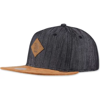 Czarna płaska czapka snapback Linen 2015 od Djinns