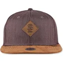brazowa-czapka-snapback-z-plaskim-daszkiem-linen-2015-od-djinns