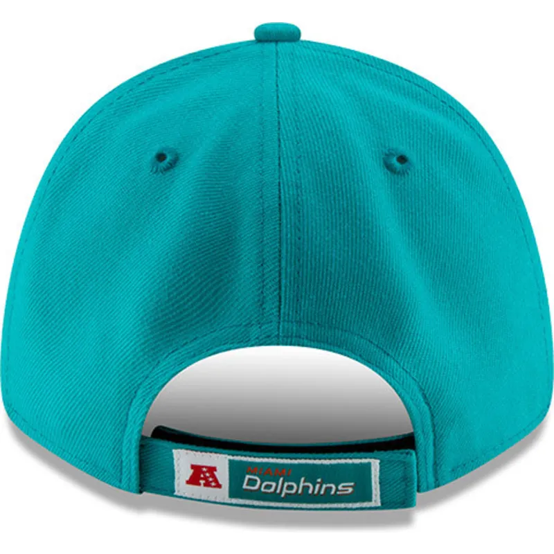 kepure-islenkta-melyna-reguliuojamas-9forty-the-league-miami-dolphins-nfl-new-era