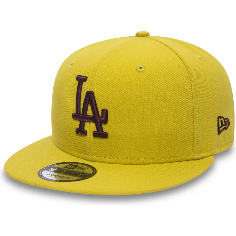 kepure-plokscia-geltona-snapback-9fifty-essential-league-los-angeles-dodgers-mlb-new-era