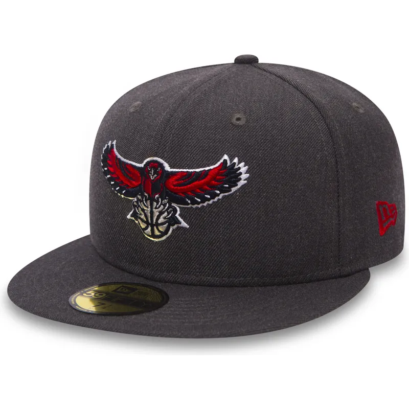kepure-plokscia-juoda-priglundanti-59fifty-heather-atlanta-hawks-nba-new-era