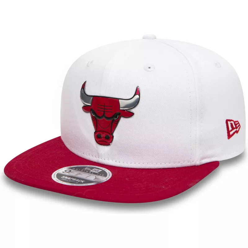 plaska-czapka-biala-snapback-z-daszkiem-czerwona-9fifty-logo-pack-chicago-bulls-nba-new-era