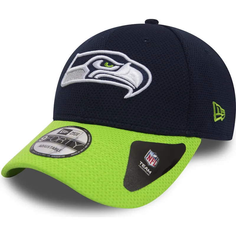 kepure-islenkta-tamsiai-melyna-reguliuojamas-9forty-team-mesh-seattle-seahawks-nfl-new-era