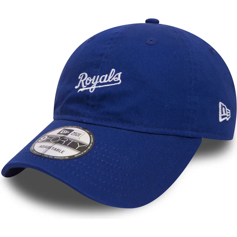 kepure-islenkta-melyna-reguliuojamas-9forty-mini-wordmark-kansas-city-royals-mlb-new-era