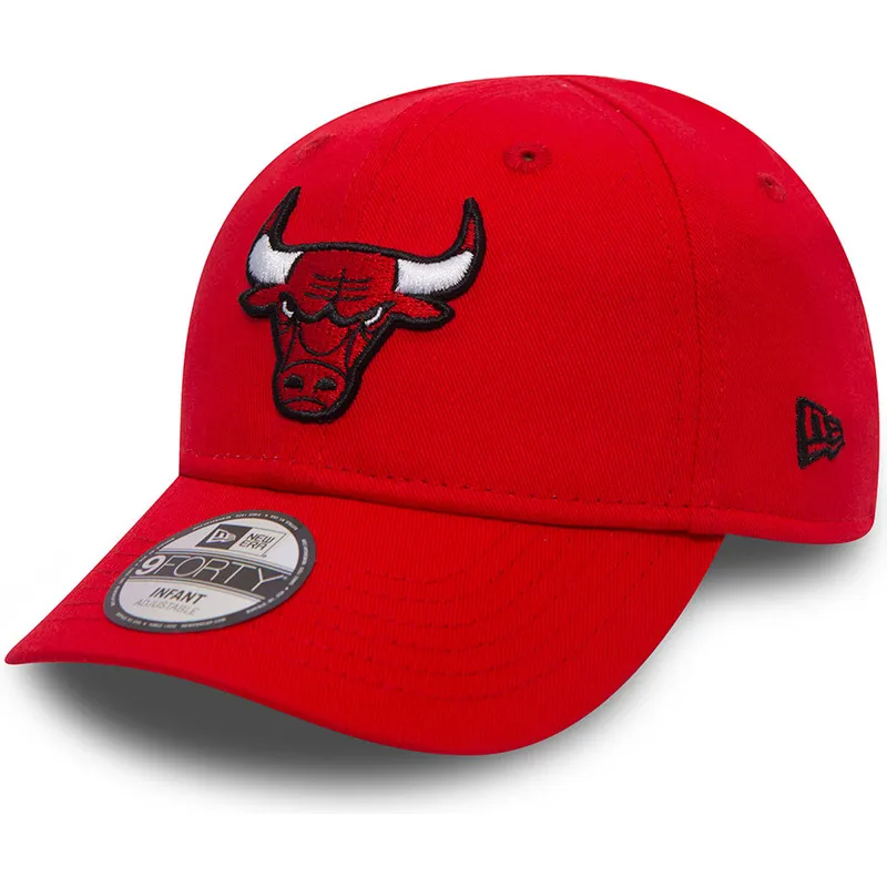 kepure-islenkta-raudona-reguliuojamas-vaikams-9forty-essential-chicago-bulls-nba-new-era