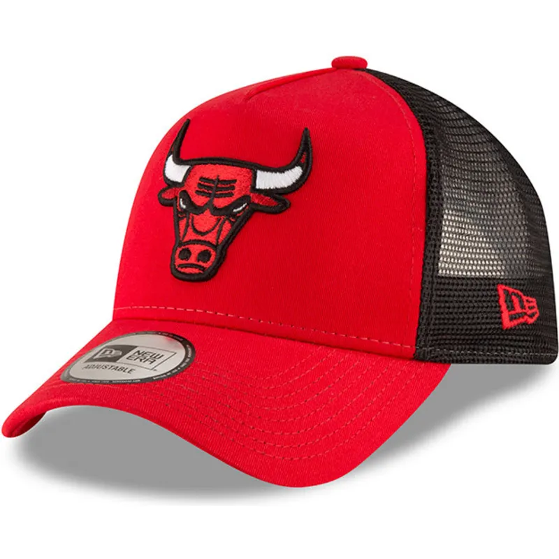 kepure-islenkta-raudona-snapback-9forty-team-chicago-bulls-nba-new-era
