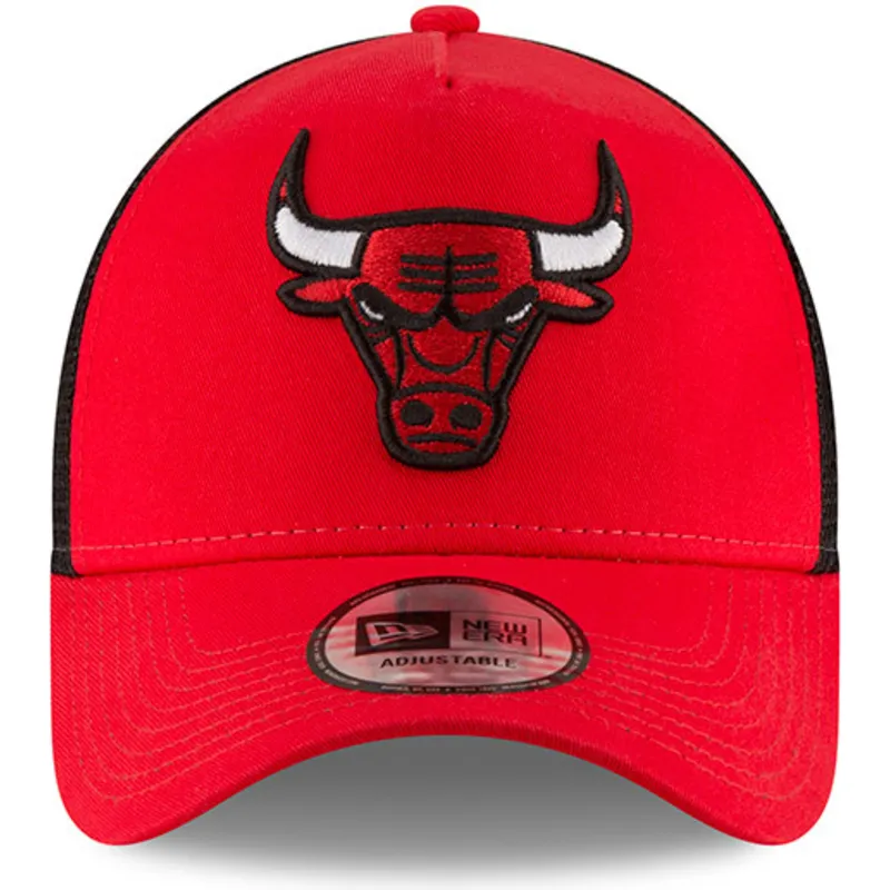 kepure-islenkta-raudona-snapback-9forty-team-chicago-bulls-nba-new-era