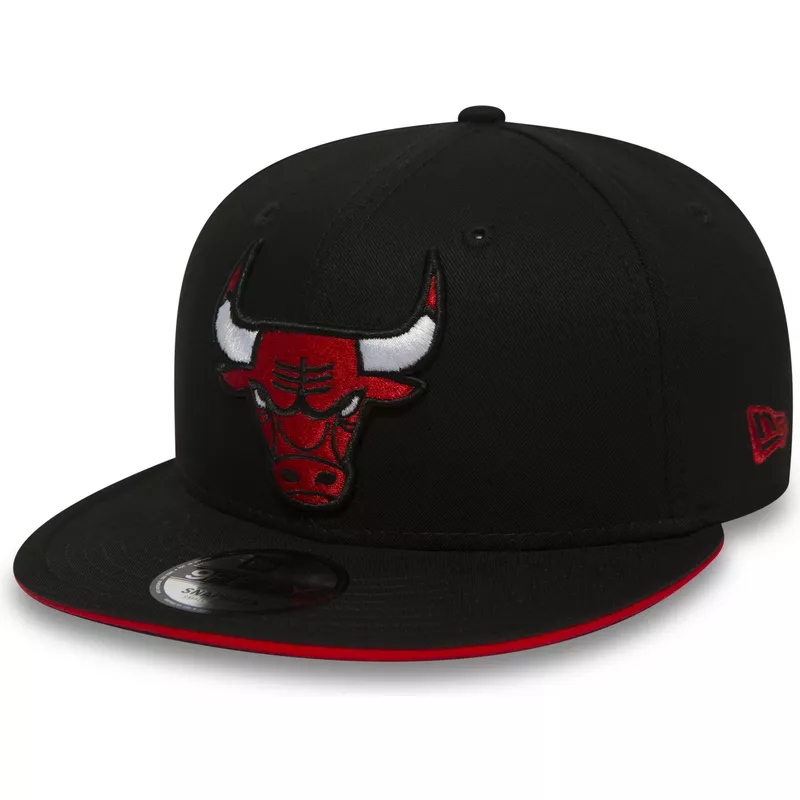 plaska-czapka-czarna-snapback-9fifty-team-chicago-bulls-nba-new-era