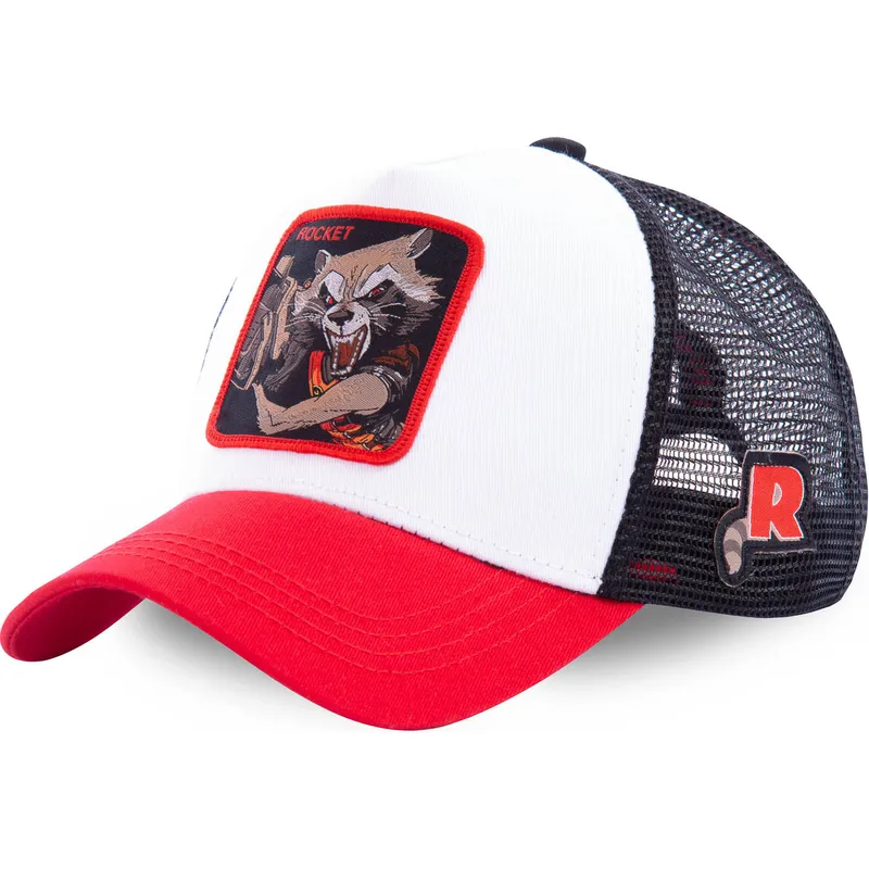 kepure-islenkta-balta-snapback-roc2-rocket-raccoon-marvel-comics-capslab