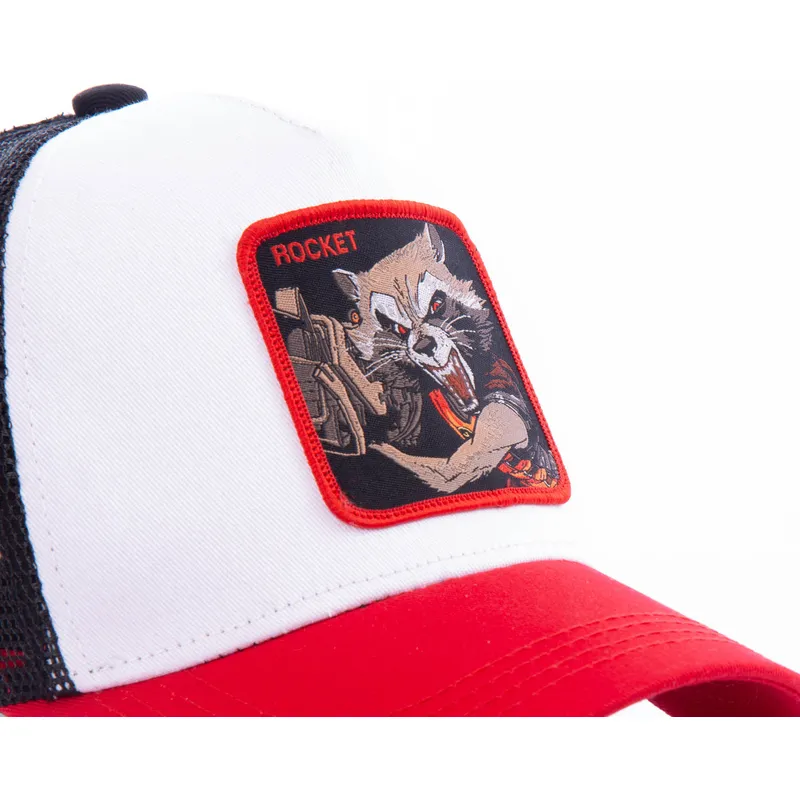 kepure-islenkta-balta-snapback-roc2-rocket-raccoon-marvel-comics-capslab