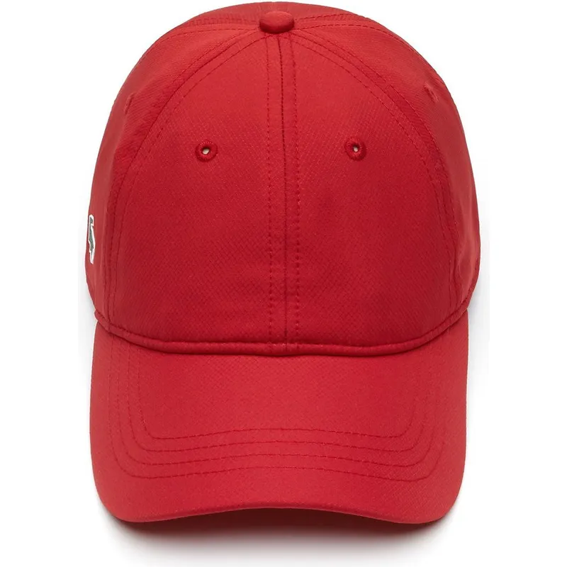 kepure-islenkta-raudona-reguliuojamas-basic-dry-fit-lacoste