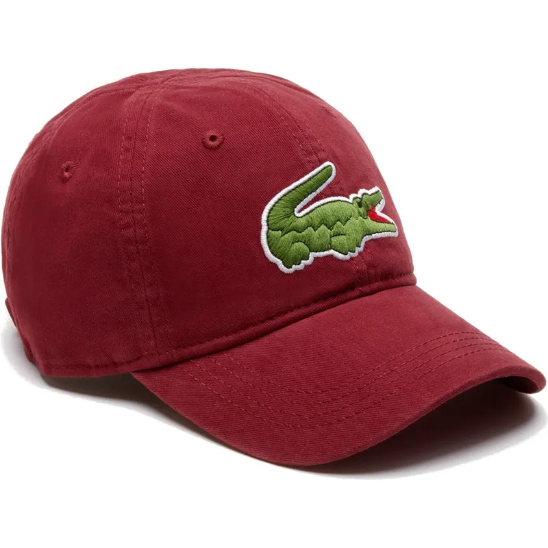 kepure-islenkta-raudona-reguliuojamas-big-croc-gabardine-lacoste