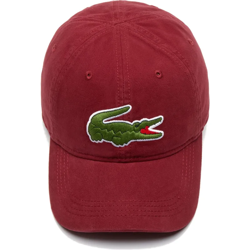 kepure-islenkta-raudona-reguliuojamas-big-croc-gabardine-lacoste