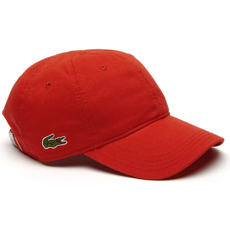 kepure-islenkta-raudona-reguliuojamas-basic-side-crocodile-lacoste