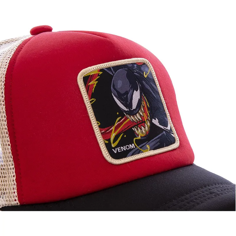 kepure-islenkta-raudona-snapback-ven4m-venom-marvel-comics-capslab kepure-islenkta-raudona-snapback-ven4m-venom-marvel-comics-capslab