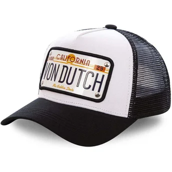 Kepurė išlenkta balta reguliuojamas placa California CAL1 Von Dutch