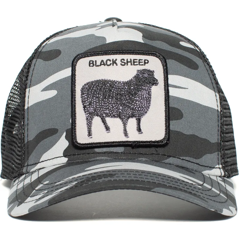 czarna-czapka-trucker-z-kamuflazem-naughty-lamb-z-owca-od-goorin-bros