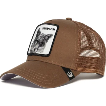 brazowa-czapka-trucker-z-lisem-silver-fox-od-goorin-bros