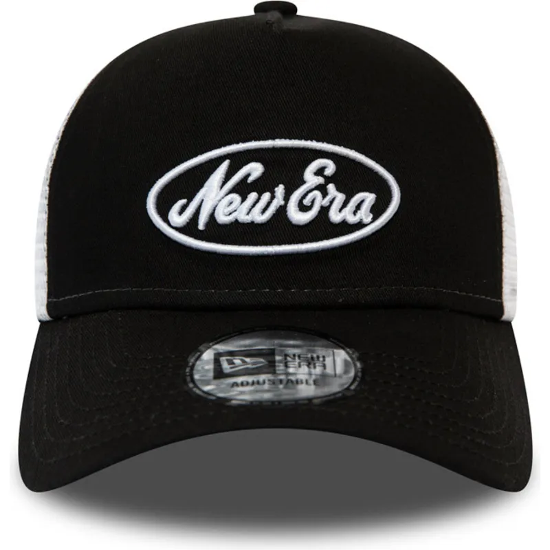 kepure-islenkta-juoda-snapback-oval-script-a-frame-new-era