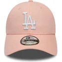 rozowa-zakrzywiona-czapka-regulowana-9forty-league-essential-los-angeles-dodgers-mlb-od-new-era