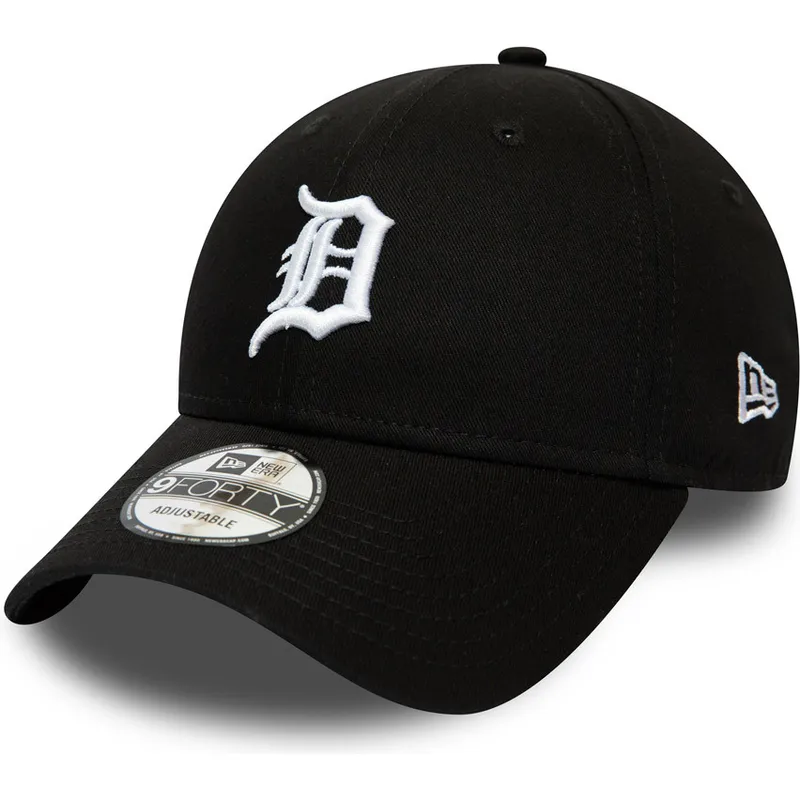 kepure-islenkta-juoda-reguliuojamas-9forty-league-essential-detroit-tigers-mlb-new-era