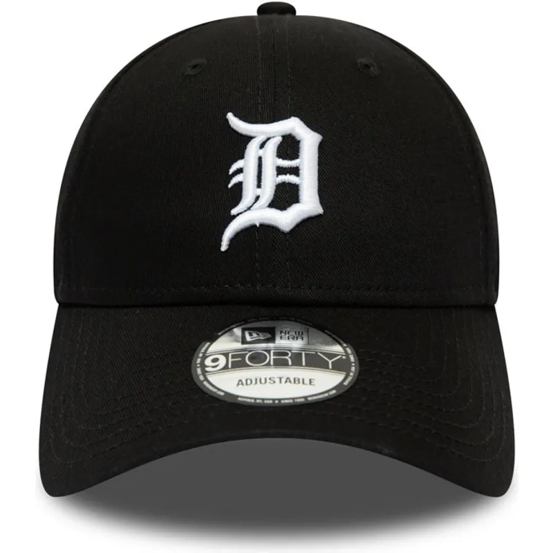 kepure-islenkta-juoda-reguliuojamas-9forty-league-essential-detroit-tigers-mlb-new-era
