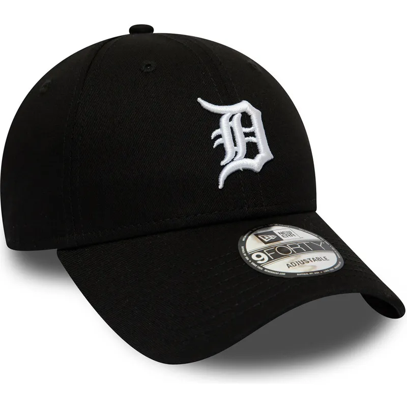 kepure-islenkta-juoda-reguliuojamas-9forty-league-essential-detroit-tigers-mlb-new-era