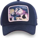 kepure-islenkta-tamsiai-melyna-snapback-warriors-decision-fin1-vegeta-vs-buu-dragon-ball-capslab