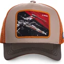 kepure-islenkta-pilka-snapback-ltd5-x-wing-starfighter-star-wars-capslab