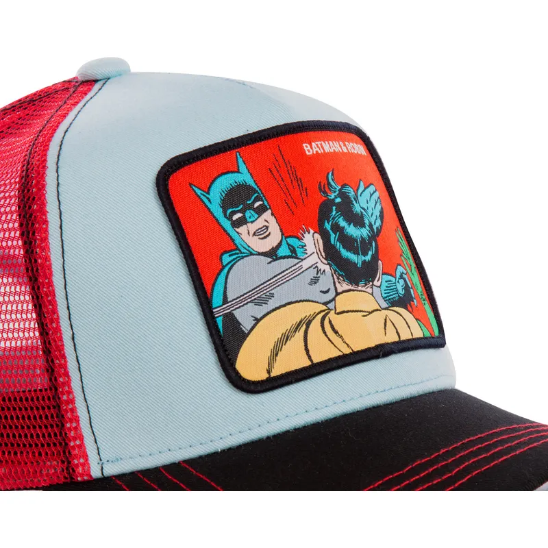 kepure-islenkta-melyna-snapback-mem1-batman-ir-robinas-dc-comics-capslab
