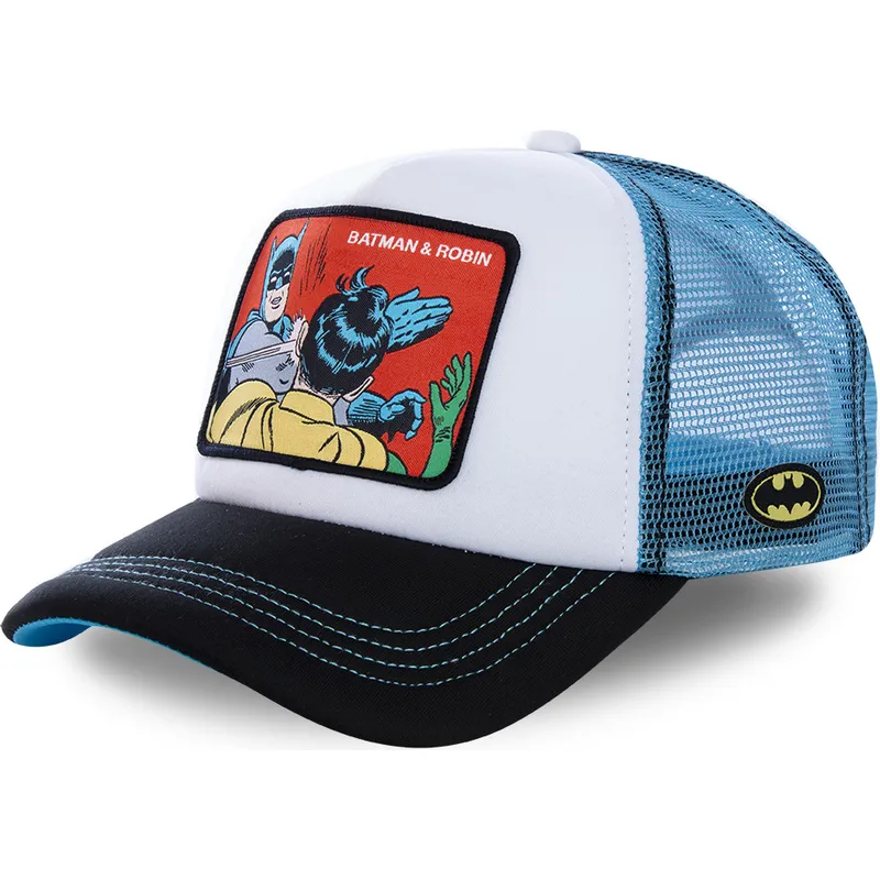 kepure-islenkta-balta-snapback-mem4-batman-ir-robinas-dc-comics-capslab