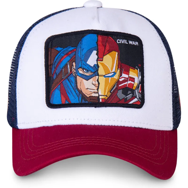kepure-islenkta-balta-snapback-civil-war-war1-kapitonas-amerika-ir-gelezinis-zmogus-marvel-comics-capslab