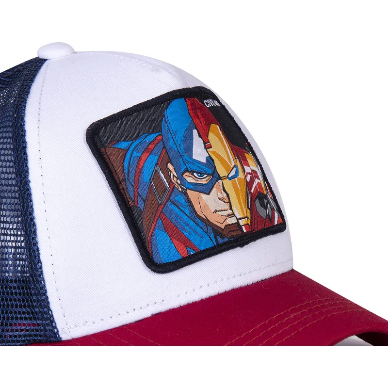 kepure-islenkta-balta-snapback-civil-war-war1-kapitonas-amerika-ir-gelezinis-zmogus-marvel-comics-capslab