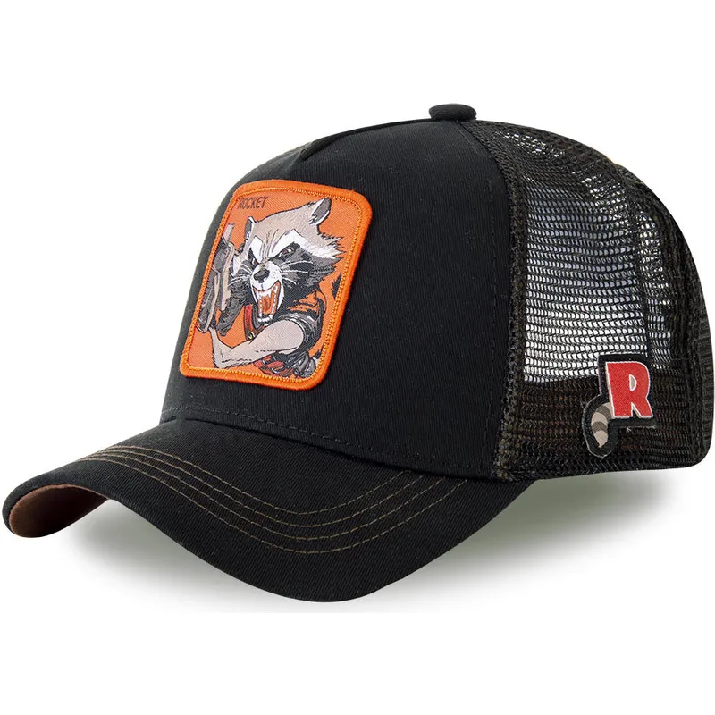 kepure-islenkta-juoda-snapback-roc4-rocket-raccoon-marvel-comics-capslab