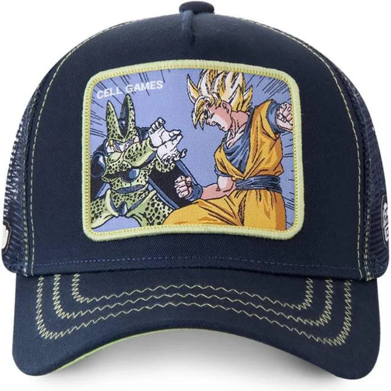 kepure-islenkta-tamsiai-melyna-snapback-gam1-celis-pries-goku-dragon-ball-capslab