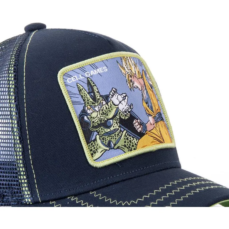 kepure-islenkta-tamsiai-melyna-snapback-gam1-celis-pries-goku-dragon-ball-capslab